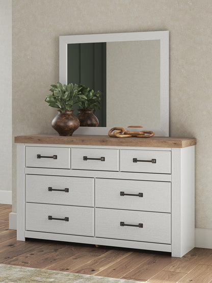 Savonport  Panel Bed, Dresser And Mirror