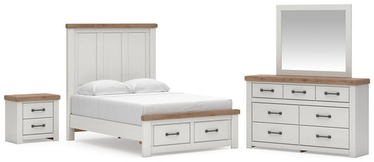 Savonport  Panel Storage Bed. Dresser, Mirror And Nightstand