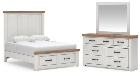 Savonport  Panel Storage Bed, Dresser And Mirror