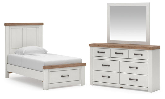Savonport  Panel Storage Bed, Dresser And Mirror