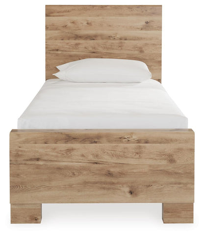 Hyanna  Panel Bed With Mirrored Dresser