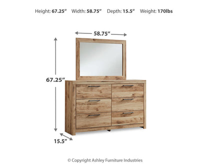 Hyanna  Panel Bed With 2 Side Storage, Dresser And Mirror