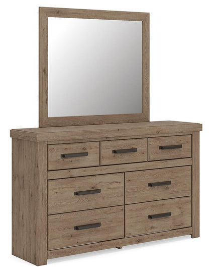 Garistyn  Panel Bed, Dresser And Mirror