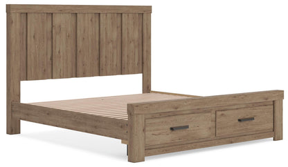 Garistyn  Panel Storage Bed, Dresser And Mirror