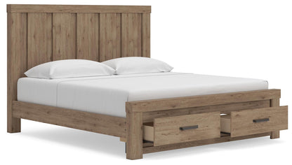 Garistyn  Panel Storage Bed, Dresser And Mirror
