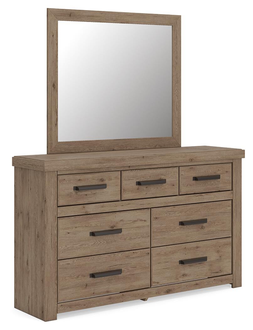 Garistyn  Panel Bed. Dresser, Mirror And Nightstand