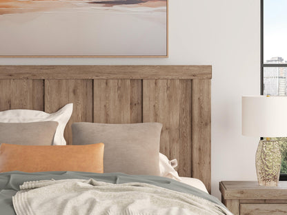 Garistyn  Panel Bed. Dresser, Mirror And Nightstand