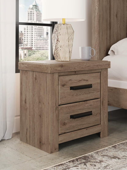 Garistyn  Panel Bed. Dresser, Mirror And Nightstand