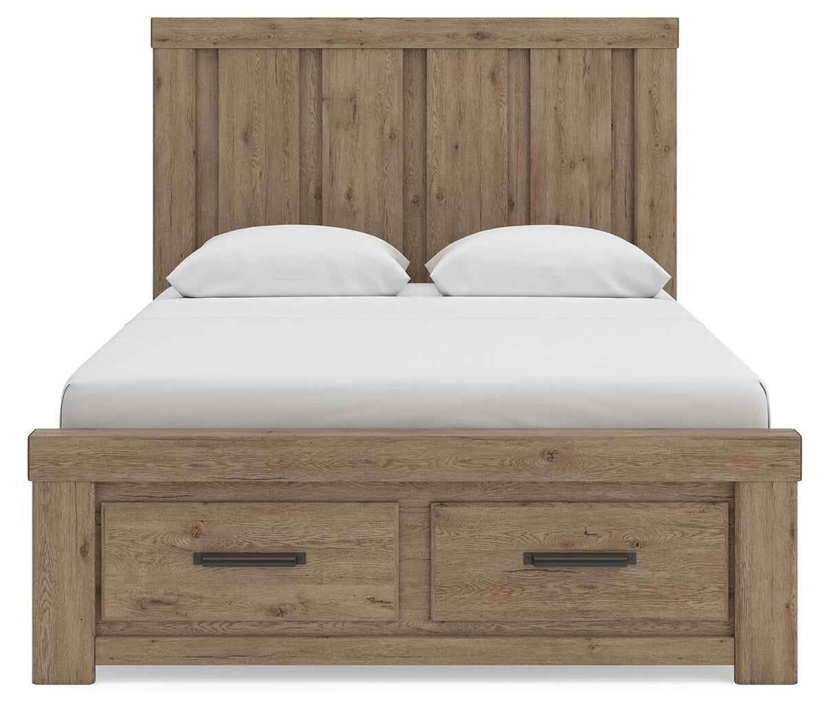 Garistyn  Panel Storage Bed. Dresser, Mirror And Nightstand