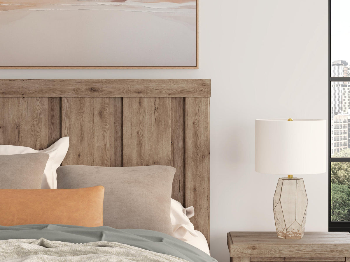 Garistyn  Panel Storage Bed. Dresser, Mirror And Nightstand