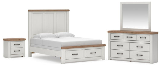 Savonport  Panel Storage Bed. Dresser, Mirror And Nightstand