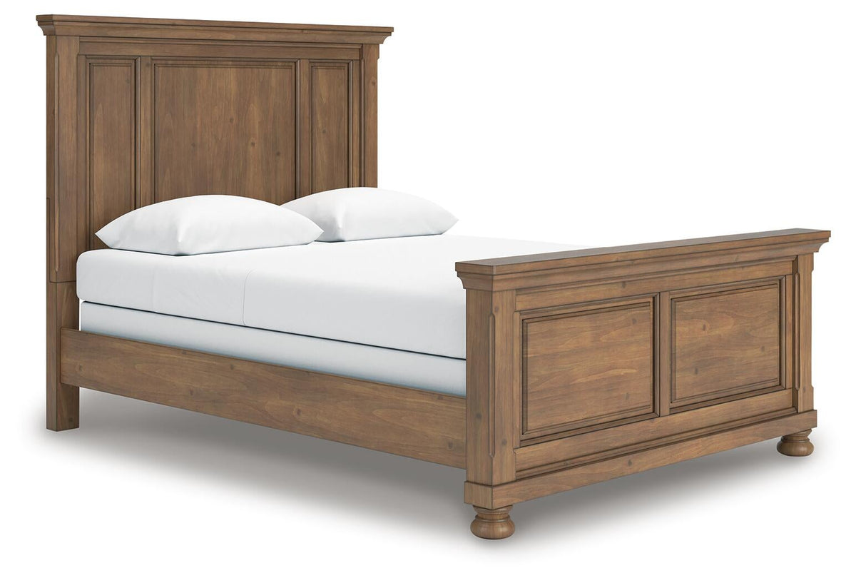 Vandenmore  Panel Bed With Mirrored Dresser And Nightstand