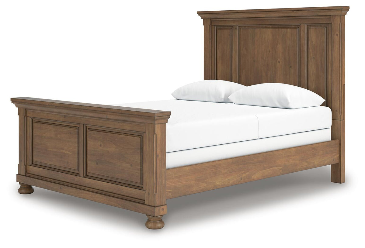 Vandenmore  Panel Bed With Mirrored Dresser And Nightstand