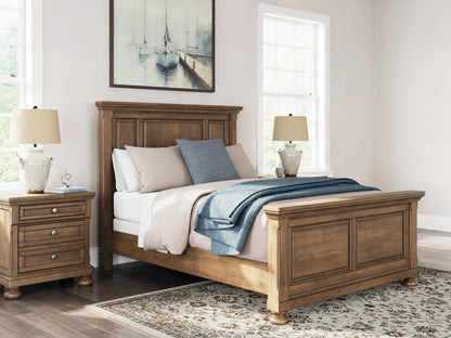 Vandenmore  Panel Bed With Mirrored Dresser And Nightstand