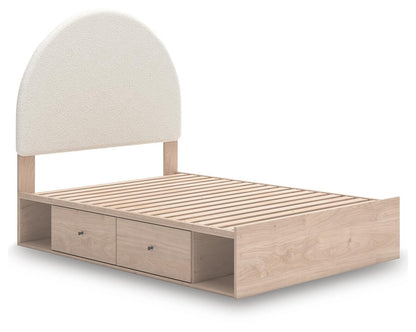Arloster  Upholstered Panel Bed With Storage