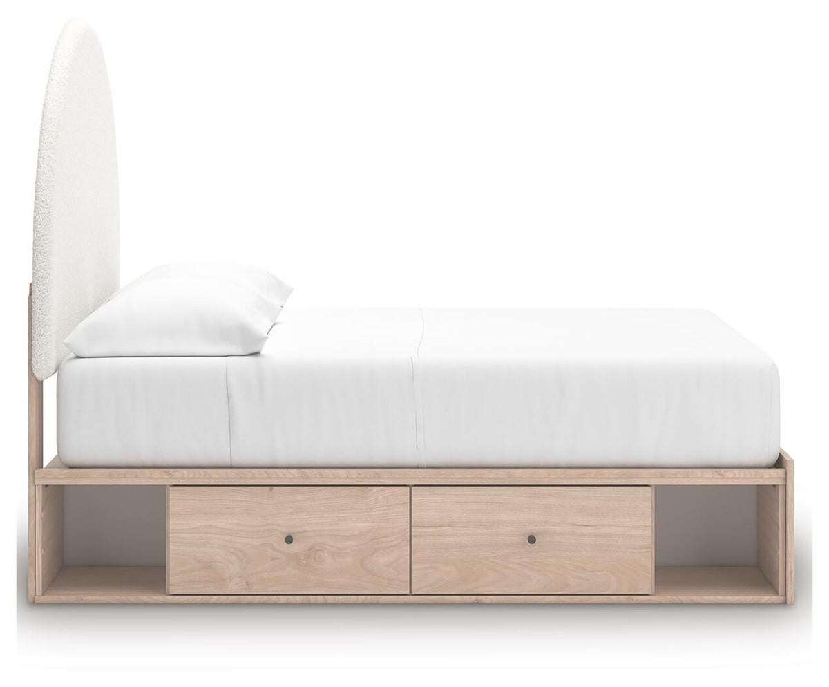 Arloster  Upholstered Panel Bed With Storage