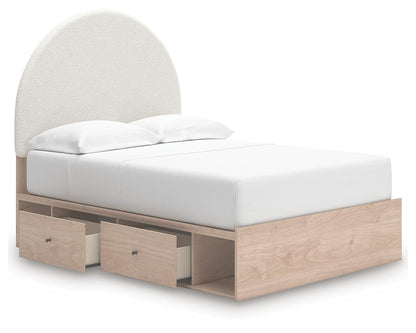 Arloster  Upholstered Panel Bed With Storage