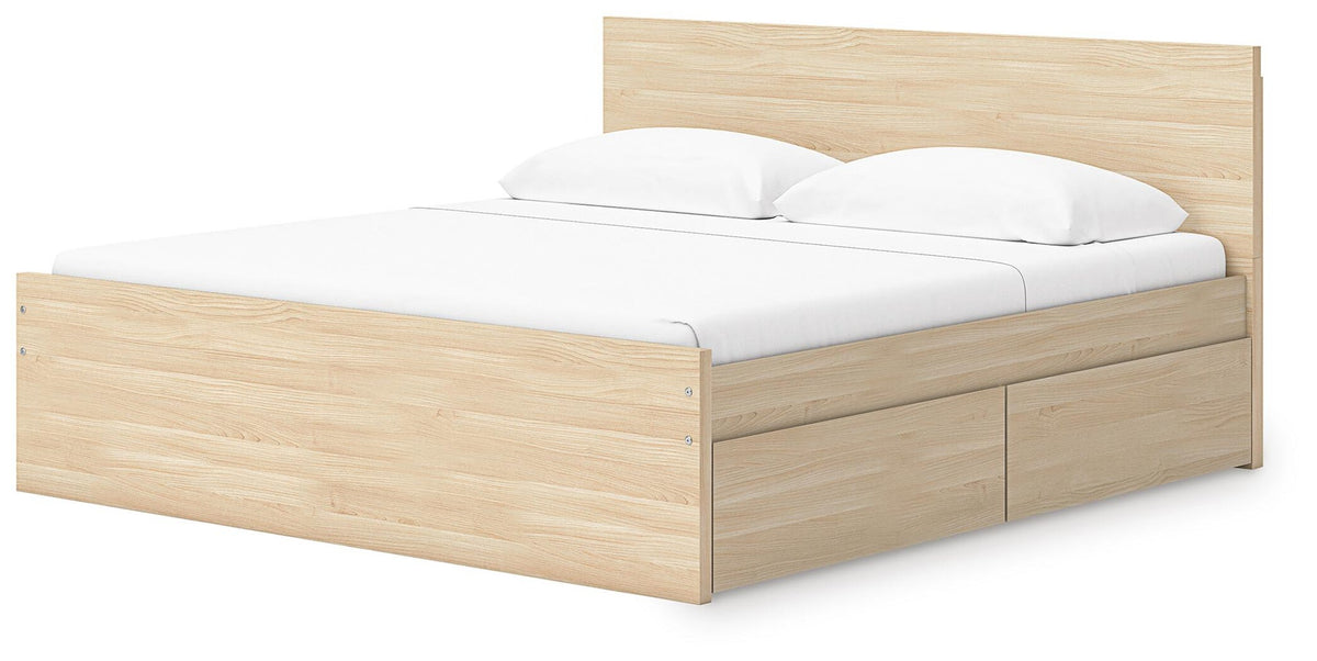 Onita  Panel Platform Bed With 2 Side Storage