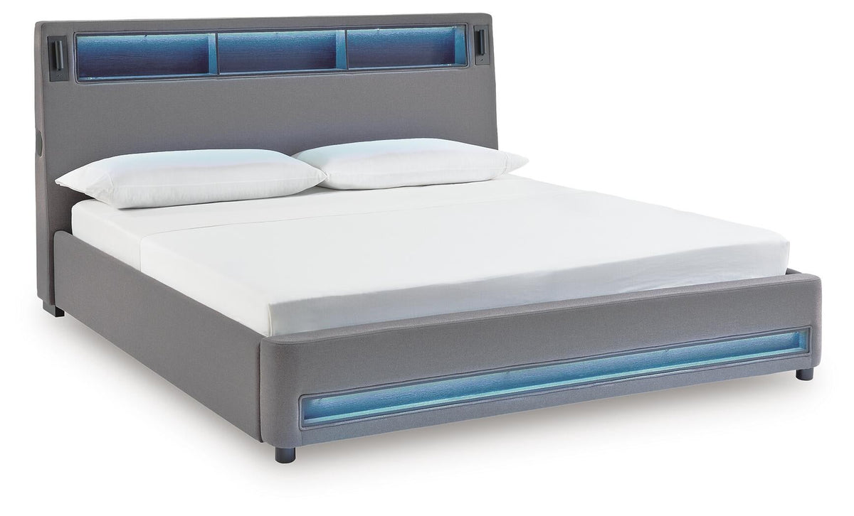 Finigale  Upholstered Bed With Wireless Audio