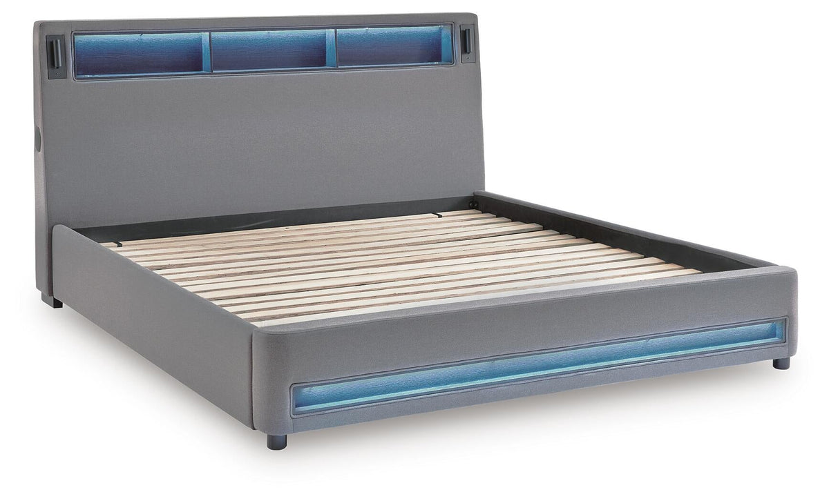 Finigale  Upholstered Bed With Wireless Audio