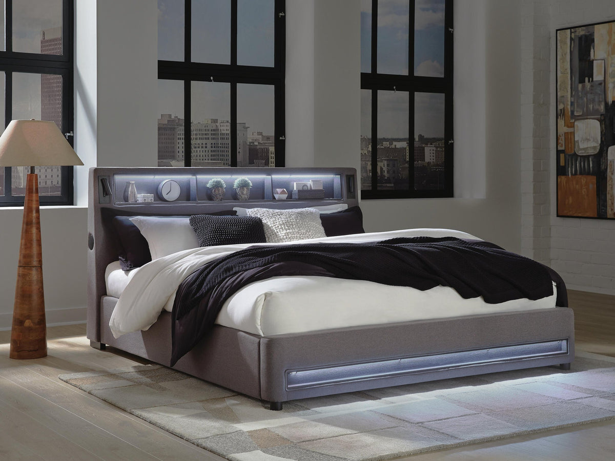 Finigale  Upholstered Bed With Wireless Audio