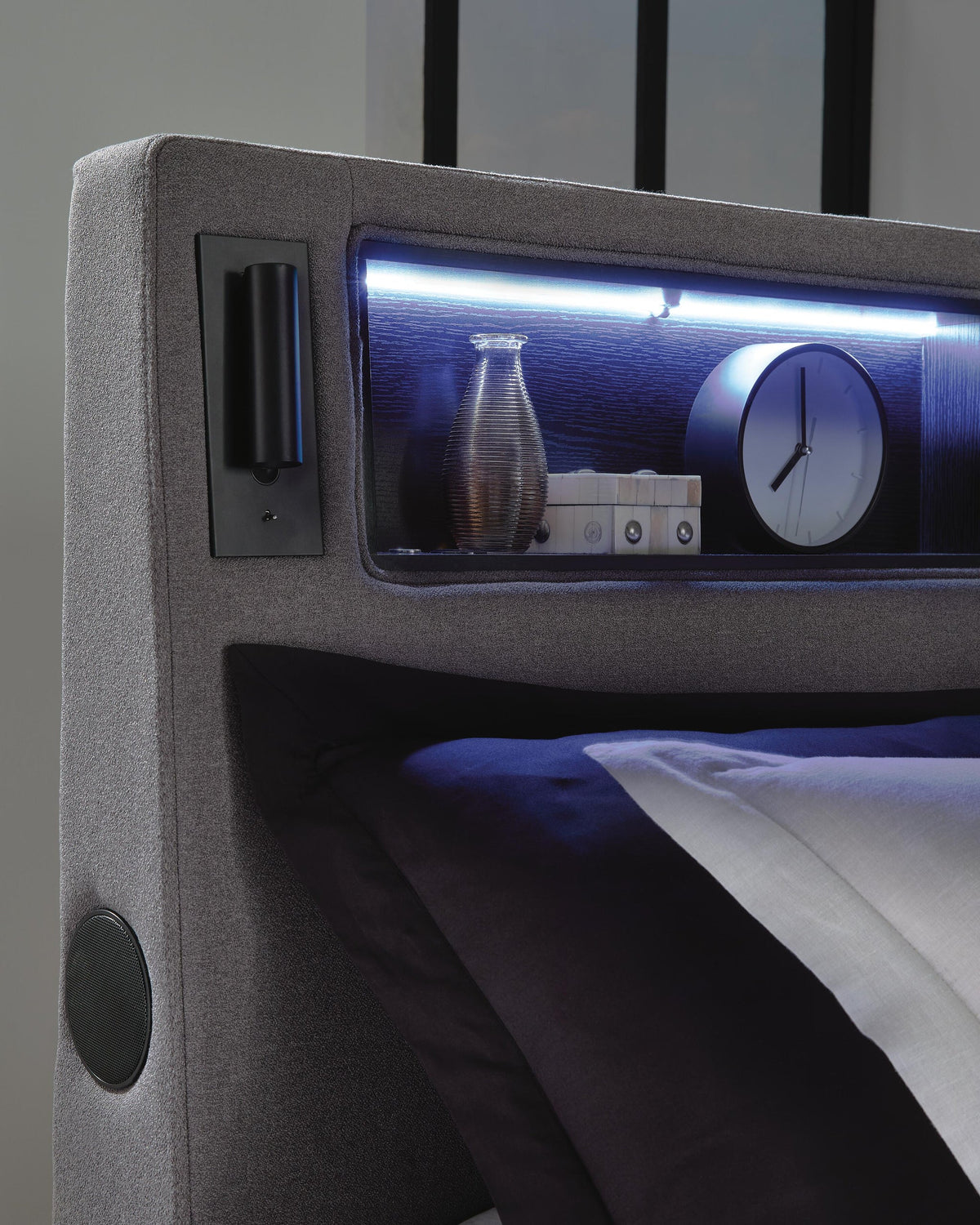 Finigale  Upholstered Bed With Wireless Audio