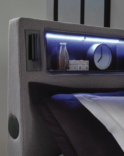 Finigale  Upholstered Bed With Wireless Audio