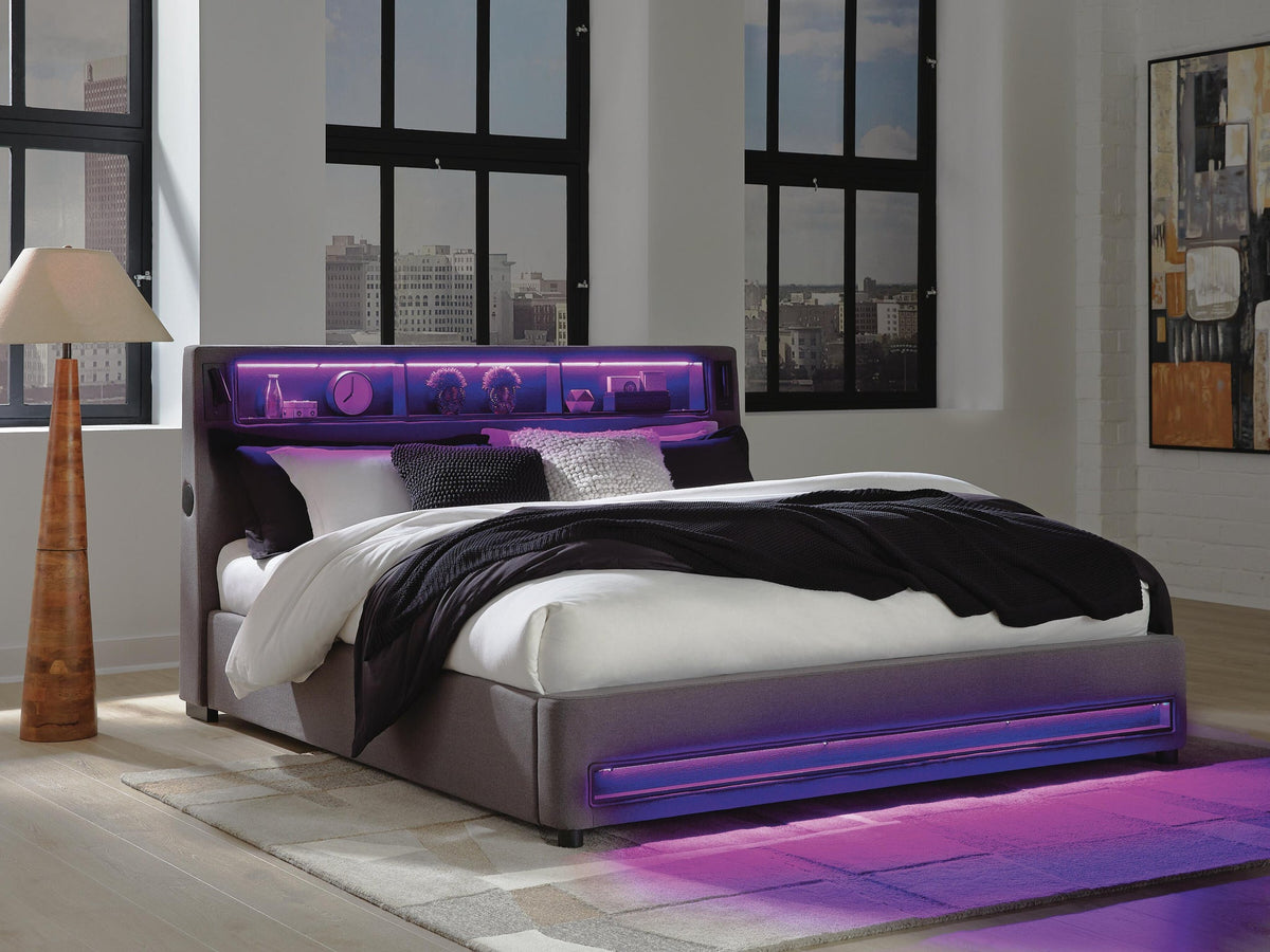Finigale  Upholstered Bed With Wireless Audio