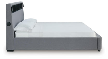 Finigale  Upholstered Bed With Wireless Audio