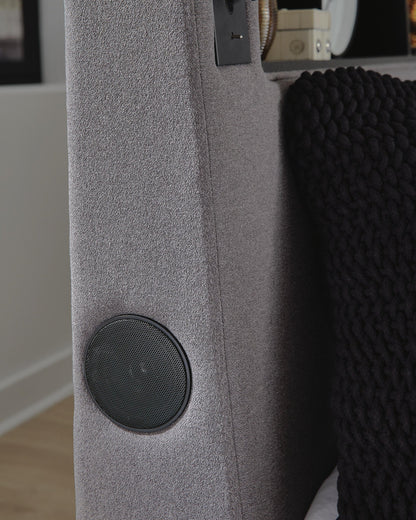Finigale  Upholstered Bed With Wireless Audio
