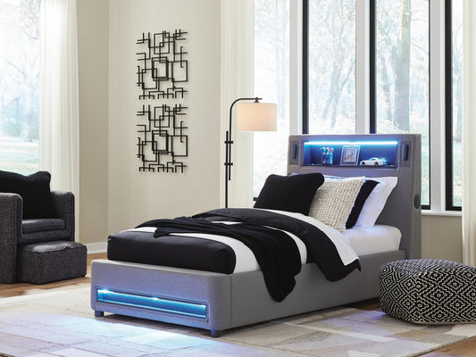 Finigale  Upholstered Bed With Wireless Audio