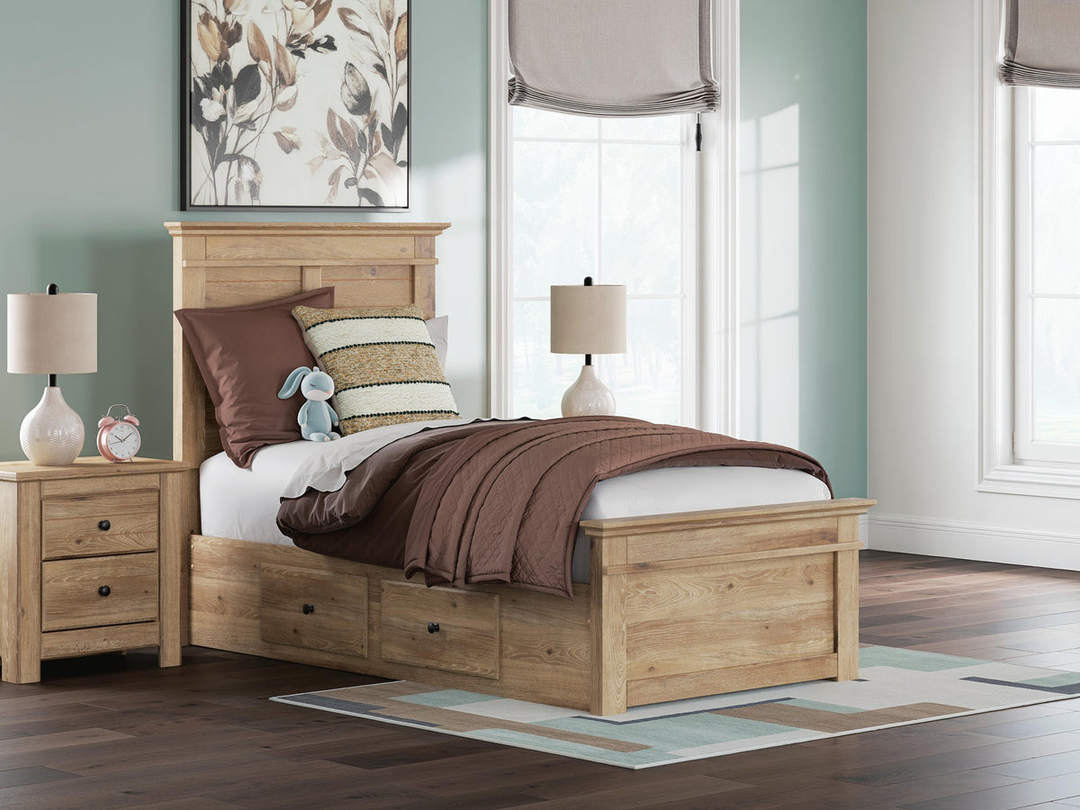 Makidern  Panel Storage Bed