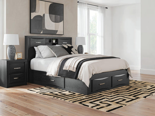 Stabotta  Bookcase Bed With Storage