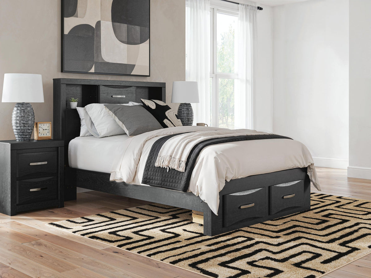 Stabotta  Bookcase Storage Bed