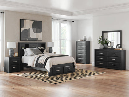 Stabotta  Bookcase Storage Bed