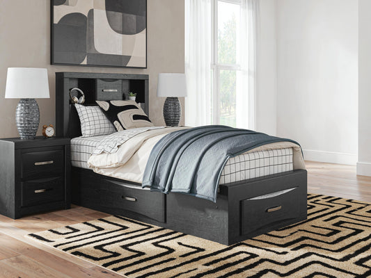 Stabotta  Bookcase Storage Bed