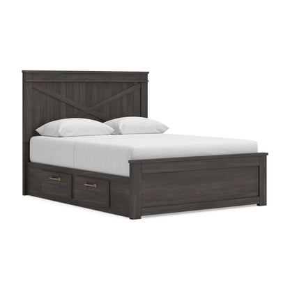 Vonitta Bay  Panel Bed With 2 Sided Storage