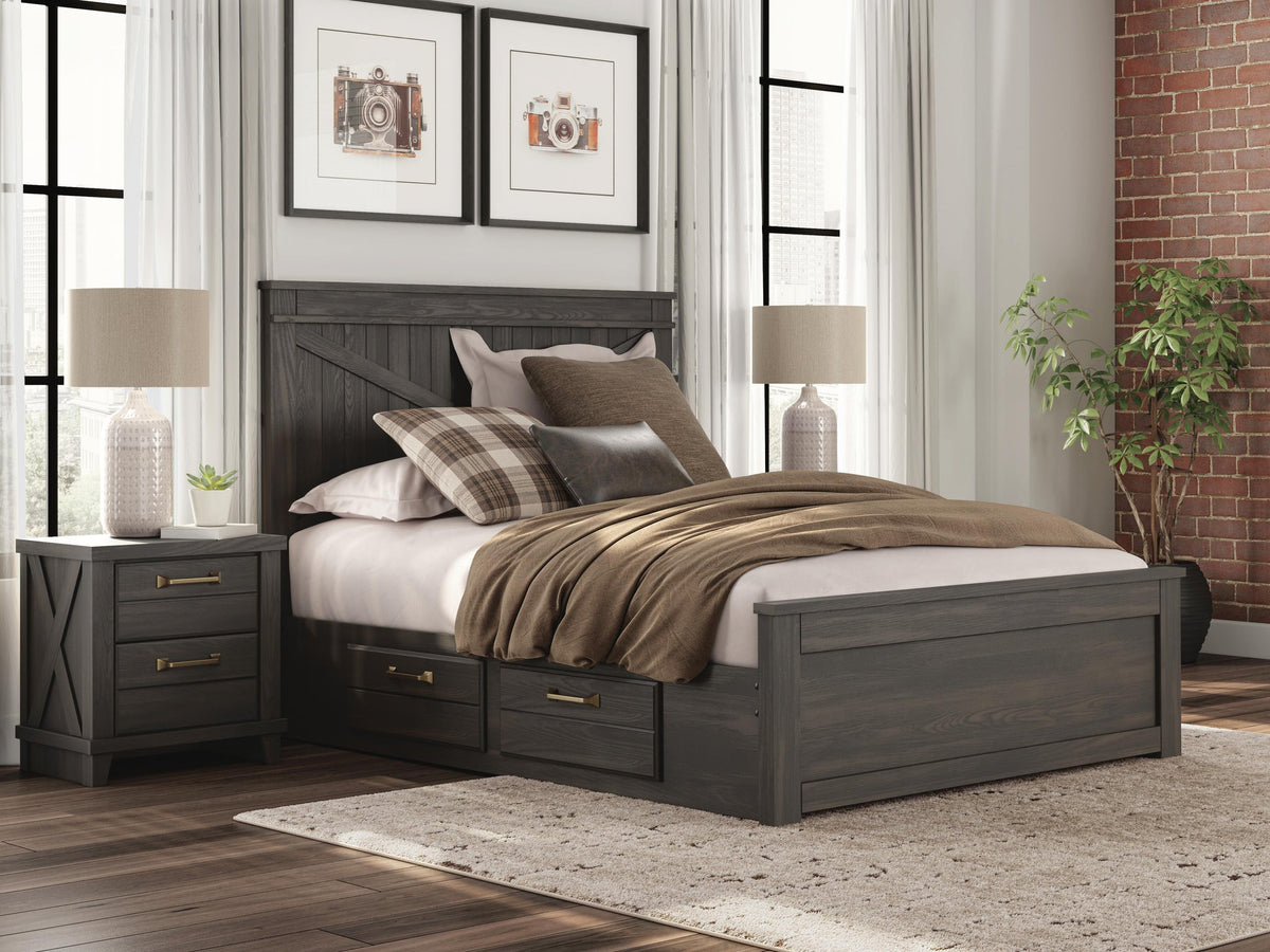 Vonitta Bay  Panel Bed With 2 Sided Storage